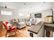 Cozy living room with hardwood floors and comfortable seating arrangement at 1195 Russell Dr, Decatur, GA 30030