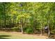 Serene backyard showcasing mature trees and natural landscape at 160 Vinnys Way, Covington, GA 30014
