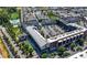 Stunning aerial view of community with pool, green spaces, parking and walking access to nearby amenities at 260 2Nd St, Fayetteville, GA 30214