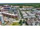 Wide aerial shot of a well-planned community featuring diverse architecture and landscaping at 260 2Nd St, Fayetteville, GA 30214