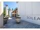 Elegant entrance with stone pavers, decorative planters, and attractive building details at 260 2Nd St, Fayetteville, GA 30214