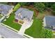 An elevated view showing a well-maintained lawn and landscaping in a residential neighborhood at 927 Ivey Chase Pl, Dacula, GA 30019