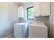 Well-equipped laundry room featuring white cabinets and modern appliances at 240 Patterson Se Ave, Atlanta, GA 30316