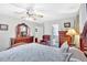 Bright main bedroom showing hardwood floors and attached ensuite bathroom at 40 Picketts Forge W Dr, Acworth, GA 30101