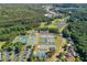 Beautiful aerial view of the community tennis courts, clubhouse, and golf course at 1096 Bridge Mill Ave, Canton, GA 30114