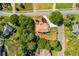 Aerial view of a well-maintained single-Gathering home on a landscaped lot with a driveway at 1096 Bridge Mill Ave, Canton, GA 30114
