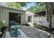 Private backyard featuring a patio area with a dining set and garden at 663 Serramonte Dr, Marietta, GA 30068
