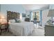 Inviting bedroom with vaulted ceiling, serene blue walls, and abundant natural light at 663 Serramonte Dr, Marietta, GA 30068
