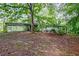 Large backyard featuring mature trees and a covered structure attached to the house at 1774 Willis Mill Rd, Atlanta, GA 30311
