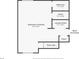 Detailed floorplan showing the layout of the basement, including room dimensions and stairs at 74 Knights Ct, Dallas, GA 30157