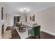 Elegant living room features French doors and a stylish fireplace with decorative art at 2596 Midway Rd, Decatur, GA 30030