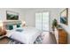 Fully furnished bedroom with a bright, cozy atmosphere and sliding glass door at 1931 Brian Way, Decatur, GA 30033