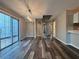 Dining area view towards the spiral staircase and door to the outside at 1822 Commonwealth Dr, Woodstock, GA 30188