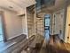 Modern living room with spiral staircase and open layout at 1822 Commonwealth Dr, Woodstock, GA 30188