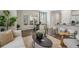 Comfortable living room with large windows, modern furniture, and an open view at 2363 Haran Dr # 35, Lithonia, GA 30058