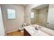 Bathroom with a single sink and tiled floor at 4676 Shaded Oak Ln, Forest Park, GA 30297