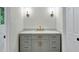 Bathroom vanity with marble countertop and bronze fixtures at 3564 Liberty Ln, Marietta, GA 30062