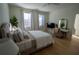 Bright bedroom with a plush bed, vanity, and hardwood floors at 1122 Rice Nw St, Atlanta, GA 30318
