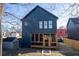 Charming two-story home with stylish blue siding, a cozy screened porch, and a well-maintained yard at 1122 Rice Nw St, Atlanta, GA 30318