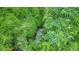 An aerial view shows a dense green foliage with a small creek flowing through the area at 2178 Shamrock Dr, Decatur, GA 30032