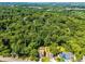 An aerial view showcases a property bordered by dense trees and vibrant green foliage at 2573 Paul Nw Ave, Atlanta, GA 30318