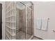 Tiled shower with glass block partition and glass door at 1308 Fernwood Ne Cir, Atlanta, GA 30319