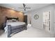 Bedroom with brick wall and view to bathroom at 1308 Fernwood Ne Cir, Atlanta, GA 30319
