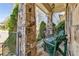 Inviting front porch area complete with stone columns and cozy seating space at 4541 Gateway Se Ct, Smyrna, GA 30080