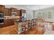 Gourmet kitchen with granite countertops, stainless steel appliances, and breakfast bar seating at 4541 Gateway Se Ct, Smyrna, GA 30080