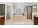 Elegant bathroom with separate shower and tub, stylish fixtures, and natural light at 4541 Gateway Se Ct, Smyrna, GA 30080