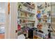 Walk-in pantry with metal shelving providing ample storage for food and supplies at 4541 Gateway Se Ct, Smyrna, GA 30080