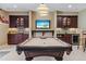 Recreation room featuring a pool table, bar area, and TV for entertainment and relaxation at 4541 Gateway Se Ct, Smyrna, GA 30080