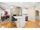 Modern kitchen with a breakfast bar and stainless steel appliances at 1536 Fenmore St, Lithia Springs, GA 30122