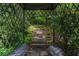 Stone steps leading up through a serene garden path, viewed through an iron gazebo at 2 W Muscogee Nw Ave, Atlanta, GA 30305