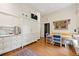 Spacious kitchen featuring custom cabinets, built-in banquette seating, and natural light at 2 W Muscogee Nw Ave, Atlanta, GA 30305