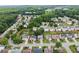 Aerial view of a residential neighborhood with mature trees and well-maintained lawns, showing community layout at 2530 Vistoria Dr, Cumming, GA 30041