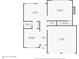 First floor layout featuring kitchen, living room, dining room, bathroom, foyer, and garage at 2530 Vistoria Dr, Cumming, GA 30041