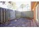 Private patio with privacy fence at 3312 Northcrest Rd # A, Atlanta, GA 30340