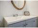 Modern bathroom featuring updated vanity and a decorative mirror at 3318 Northcrest Rd # D, Atlanta, GA 30340