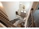 Foyer features wood floors, nice lighting, an area rug, stairs and deer head decor at 337 Paynes Lake Rd, Carrollton, GA 30116