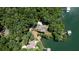 A waterfront home with a private dock and lush landscaping and the lake in the background at 7815 Bamby Rd, Cumming, GA 30041