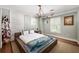 Stylish bedroom featuring a modern bed frame and unique decor elements at 820 Highland Ne Ter, Atlanta, GA 30306