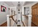 Hallway with hardwood floors, white walls and decorative lighting on the way to the second story at 820 Highland Ne Ter, Atlanta, GA 30306
