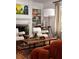 Stylish living room featuring a fireplace, built-in shelves, and comfortable seating at 820 Highland Ne Ter, Atlanta, GA 30306