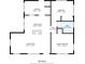 Floor plan with dimensions of each room at 2505 Mellville Ave, Decatur, GA 30032