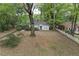 Aerial view of the home with a grassy front yard and mature trees at 2505 Mellville Ave, Decatur, GA 30032