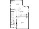 Detailed first floor plan showcasing the layout of the kitchen, living room, and garage at 106 Cessna Dr, Canton, GA 30114