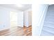 Finished basement area with open doorway and view of stairs at 403 Hidden Hills Ct, Canton, GA 30115