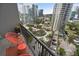 Relaxing balcony overlooking the city and community amenities at 1080 Peachtree Ne St # 1402, Atlanta, GA 30309