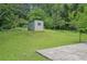 Lush backyard featuring green grass and mature trees at 2201 Colonial Oak Way, Stone Mountain, GA 30087